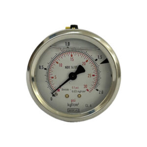 Manômetro 63mm Horizontal 30×2 com glicerina modelo 213.53.063